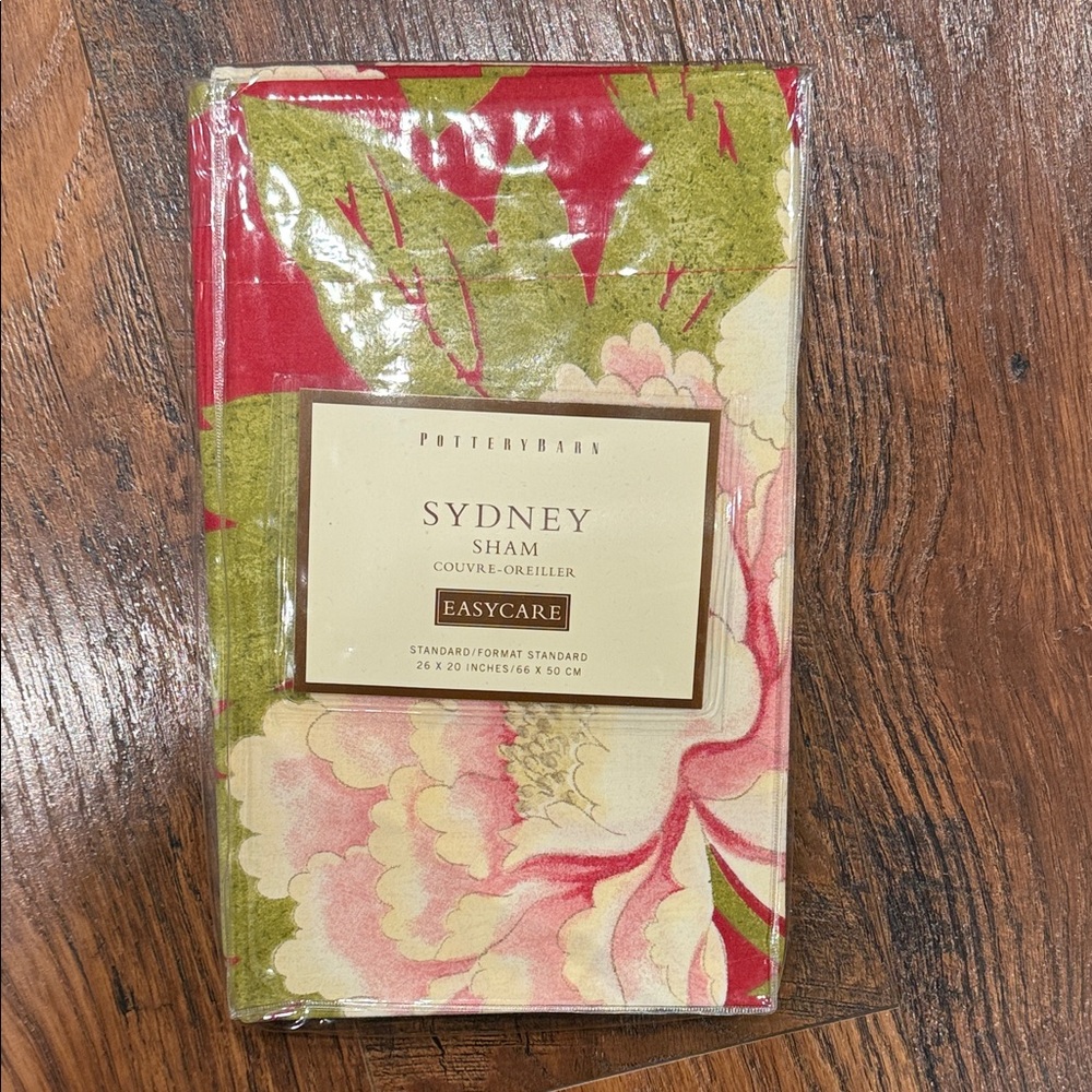 Pottery Barn Sydney Sham in Red and Green Floral